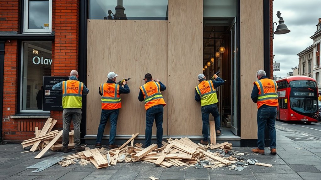Boarding Up Security Archway