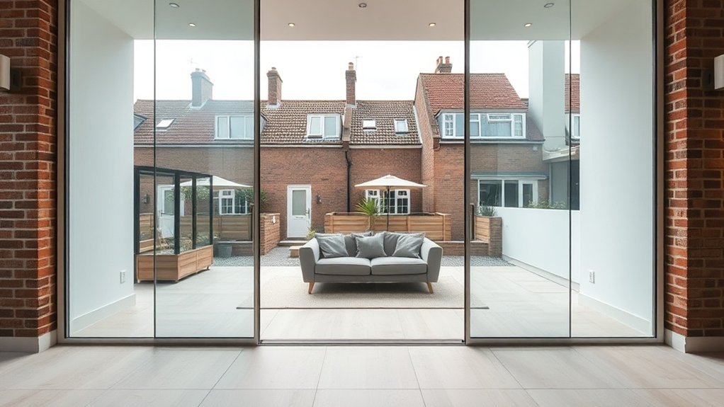 Frameless Glass Doors Archway