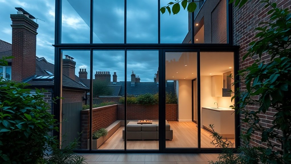 Glass Extension Walls Archway