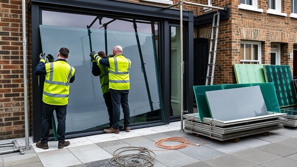 Low-E Glass Installation Archway