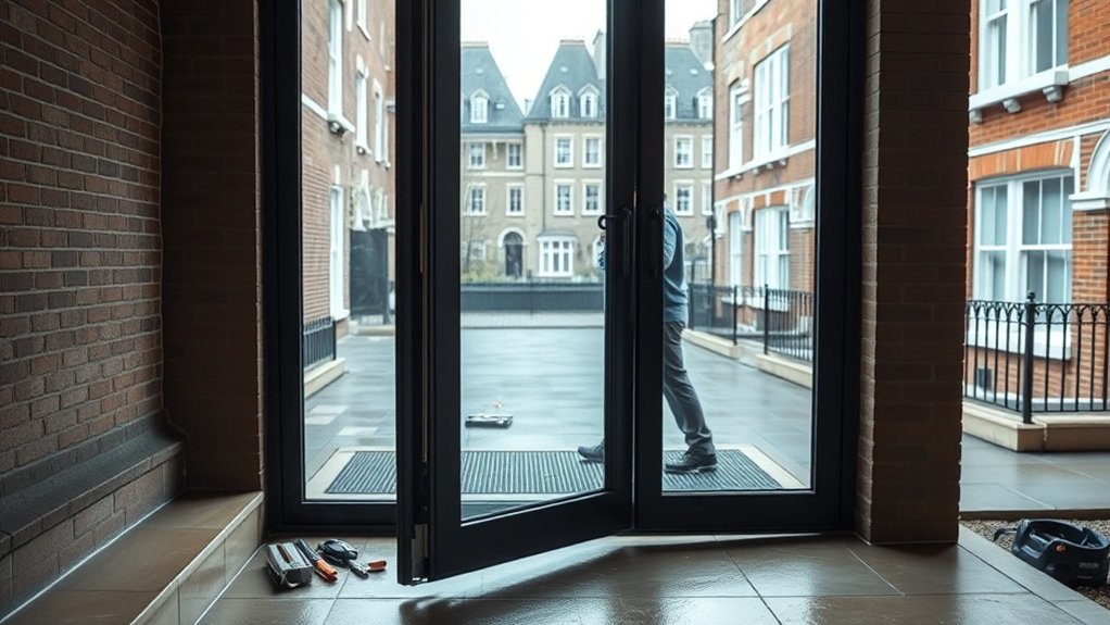 Pivot Door Installation Archway