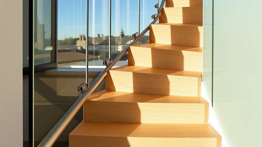 Staircase Glass Panels Archway