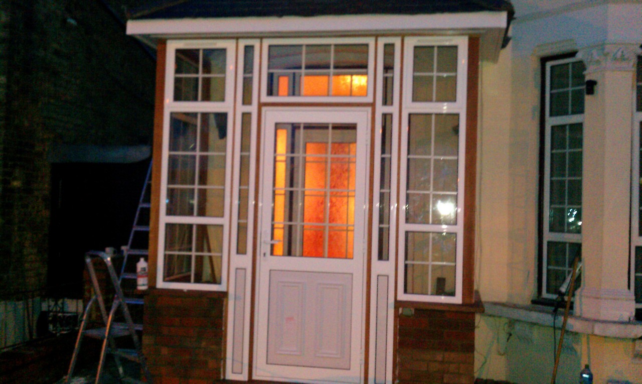 uPVC porch with Georgian bar glazing installed in Archway